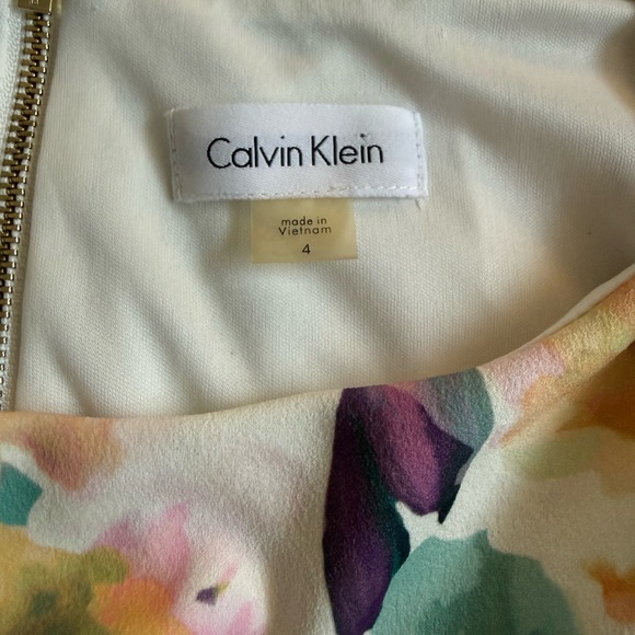 Calvin Klein Multicolor Floral Long Sleeve Dress 4 - Picture 4 of 11